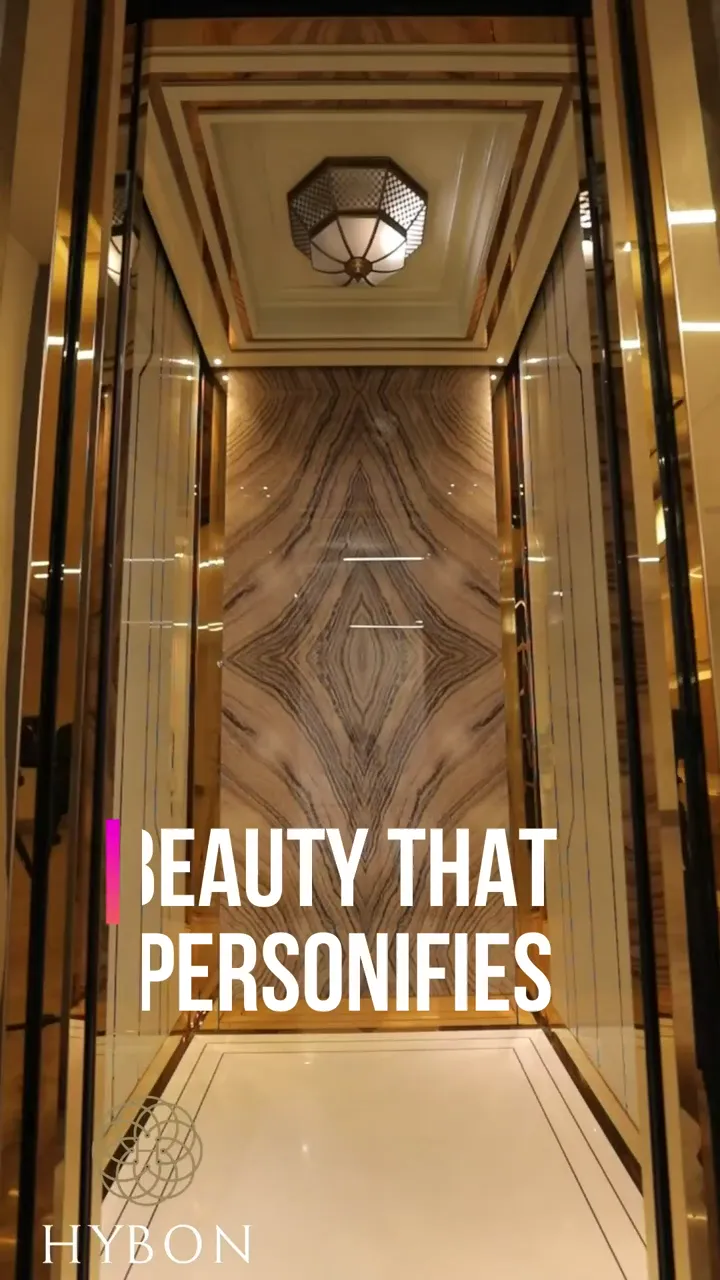 Luxury gold-trim cabin & marble interior