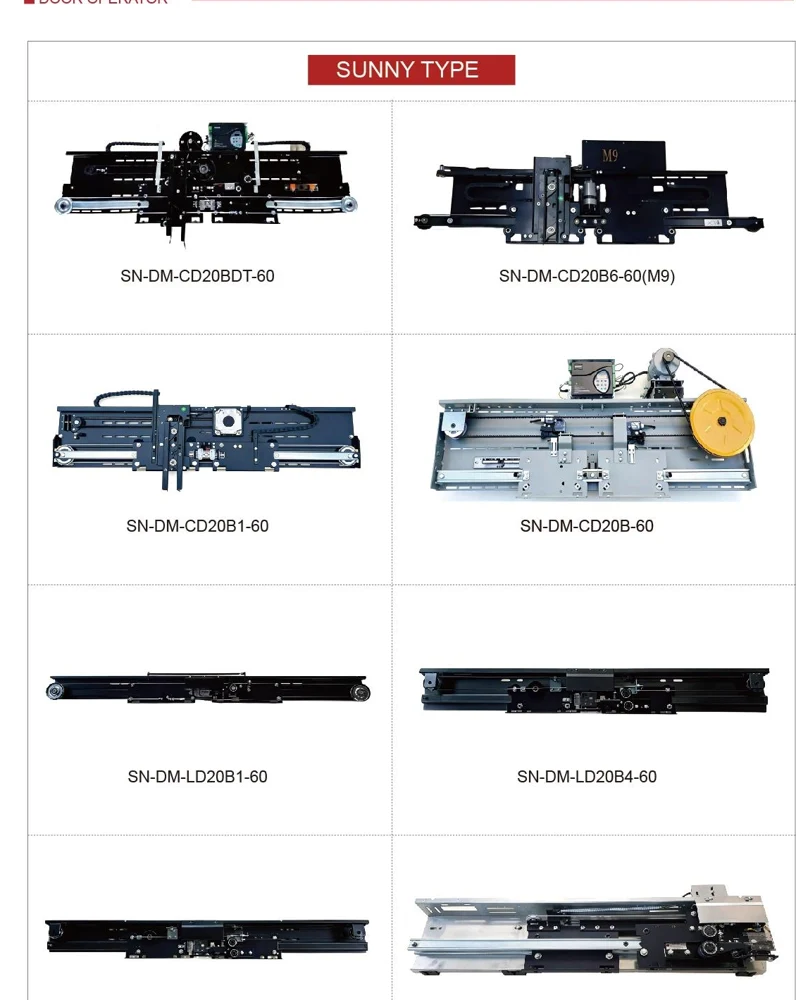 SUNNY door operator range — actual SUNNY 2026 catalogue photograph