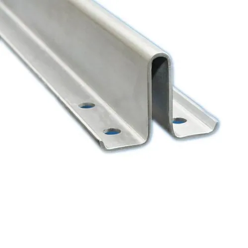 Single formed hollow elevator guide rail section used for counterweight guiding in machine-room-less lift shafts