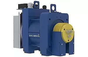 Ziehl-Abegg ZAtop SM132-B gearless elevator machine with brake and sheave