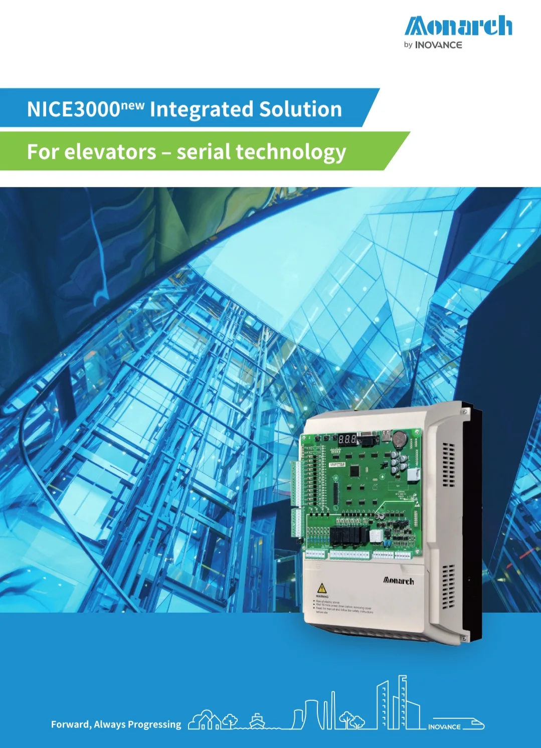 Monarch NICE3000new integrated elevator controller — EN 81-20/50 safety certified serial technology solution supplied by Liftech Pakistan