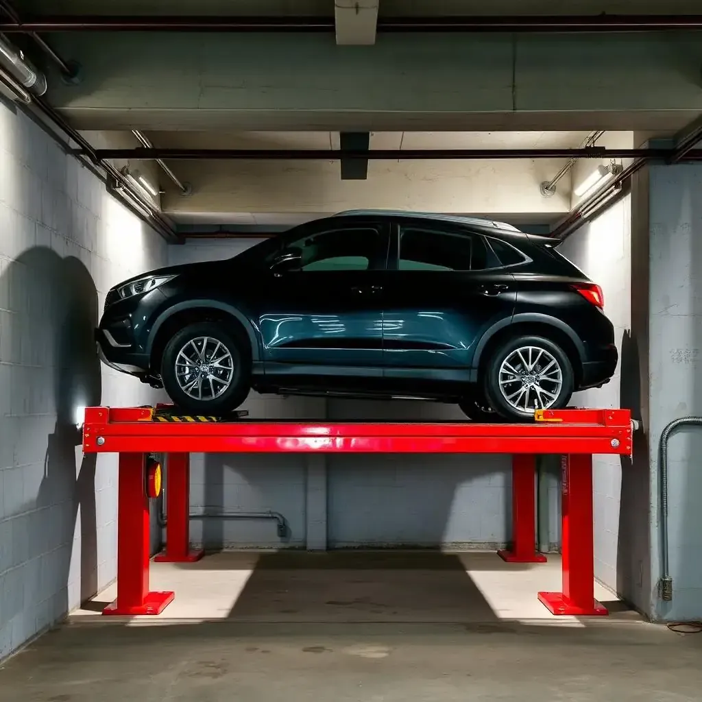 Automotive showroom with vehicle elevator