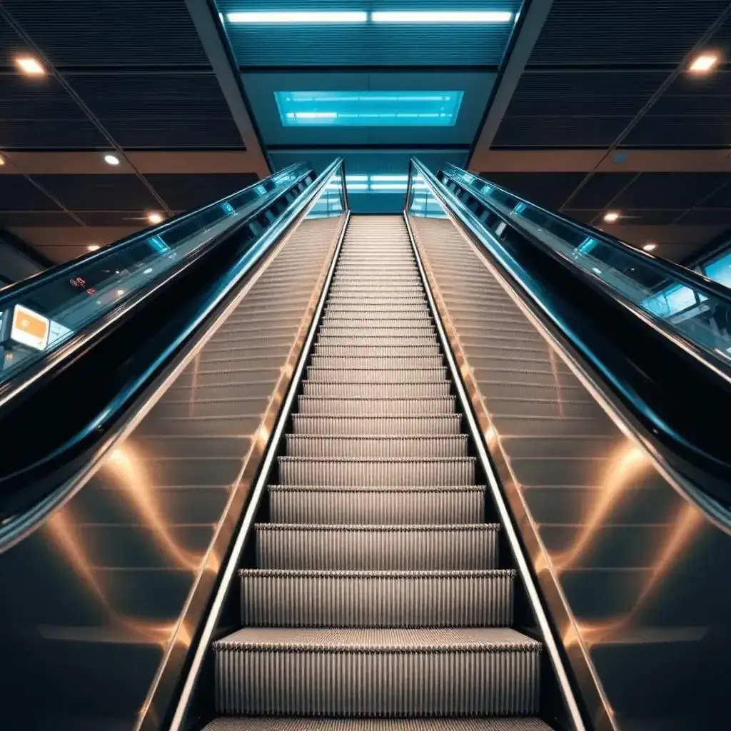 Escalator in a metro station