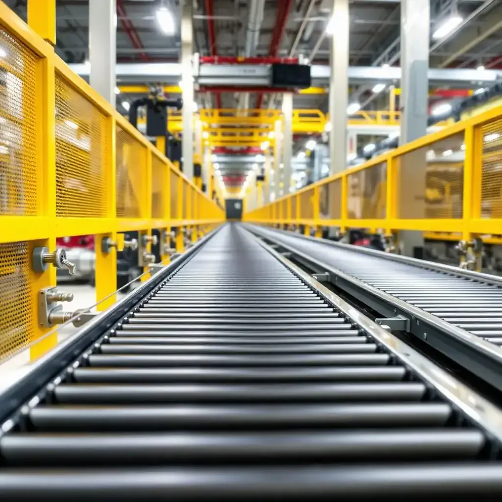 Inclined moving walk in a shopping centre